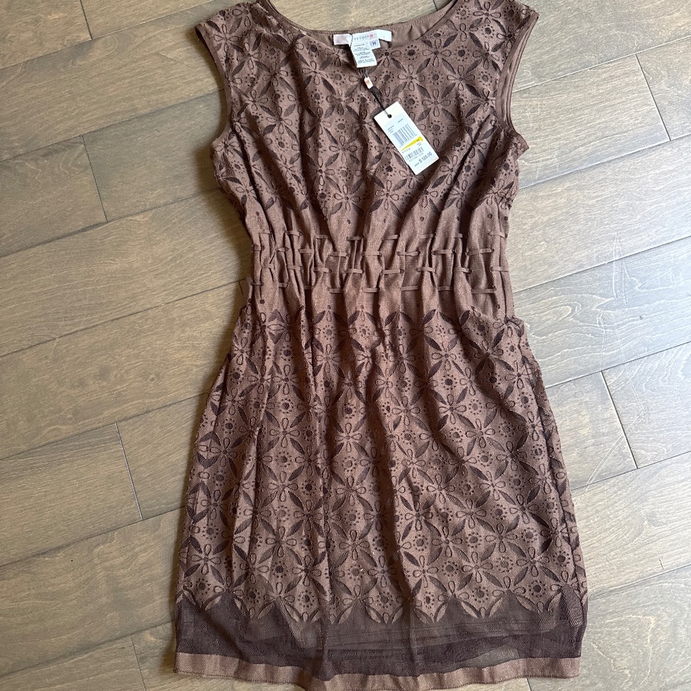 Brown lace dress